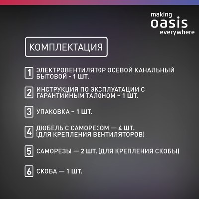 Вентилятор накладной Oasis Modern 125/140