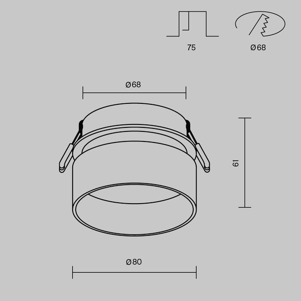 Точечный светильник Maytoni Downlight DL062-GU10-W