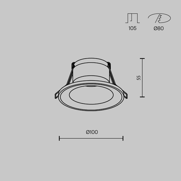 Точечный светильник Maytoni Downlight DL094-GU10-W