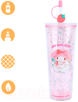 Многоразовый стакан Miniso Sanrio characters Strawberry collection 9289