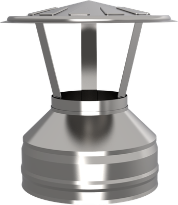 Колпак для дымохода UMKPRO ф 180х260 AISI 439/439 0.5мм/0.5мм (К) - фото