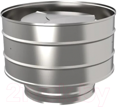 Дефлектор для дымохода UMKPRO ф 200х280 AISI 439/439 0.5мм/0.5мм (К) h=300мм тип-2 - фото