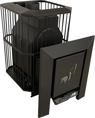 Печь-каменка Пегас 16 эконом сетка (короткая топка) - фото