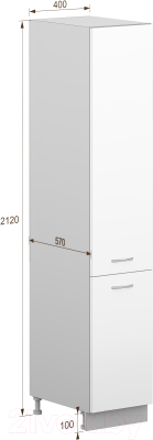 Шкаф-пенал кухонный Кортекс-мебель Корнелия Лира НШП40