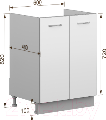 Шкаф под мойку Кортекс-мебель Корнелия Лира НШ60м