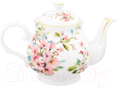 Заварочный чайник Elan Gallery Яблоневый цвет на белом / 420570 