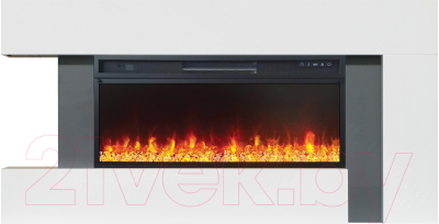 Каминокомплект Смолком Malibu V42 Vision 42 LED (бьянко белый/серый графит) - фото