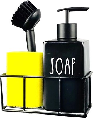 Дозатор моющего средства с подставкой для губки Lenardi 146-033 - фото