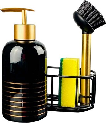 Дозатор моющего средства с подставкой для губки Lenardi 146-019 - фото