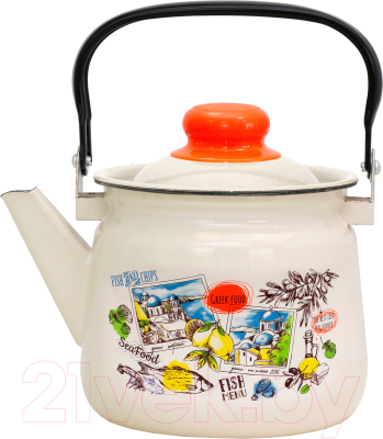 Чайник Эмаль Греческая кухня 33-2711/4М - фото