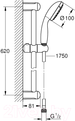 Душевой гарнитур GROHE Tempesta New 27924001