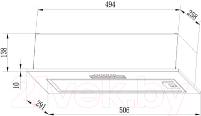 Вытяжка скрытая Lex GS Bloc Light 60 / CHTI000328