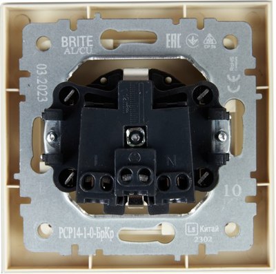 Розетка IEK Brite BR-R14-16-K10-F