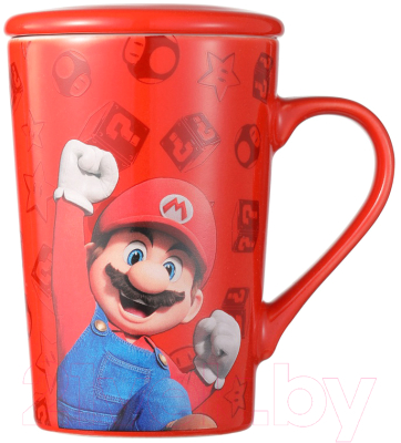 Кружка с ложкой Miniso Super Mario Bros Collection 7564 - фото