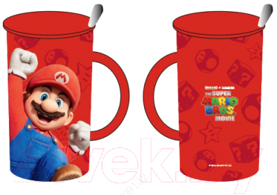 Кружка с ложкой Miniso Super Mario Bros Collection 7564