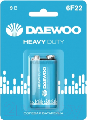 Батарейка Daewoo Heavy Duty 6F22 BL-1 12/144 - фото