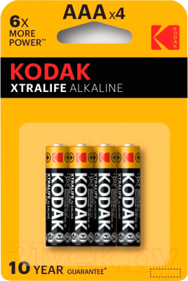 Комплект батареек Kodak LR03-4BL XTRALIFE / K3A-4 - фото