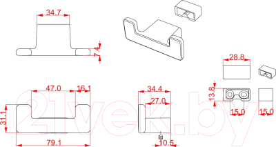 Крючок для одежды Cebi Leta A7105 020 / MP30