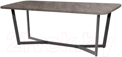 Обеденный стол Millwood Лофт Мюнхен Л 200x100x75 (бетон/графит) - фото