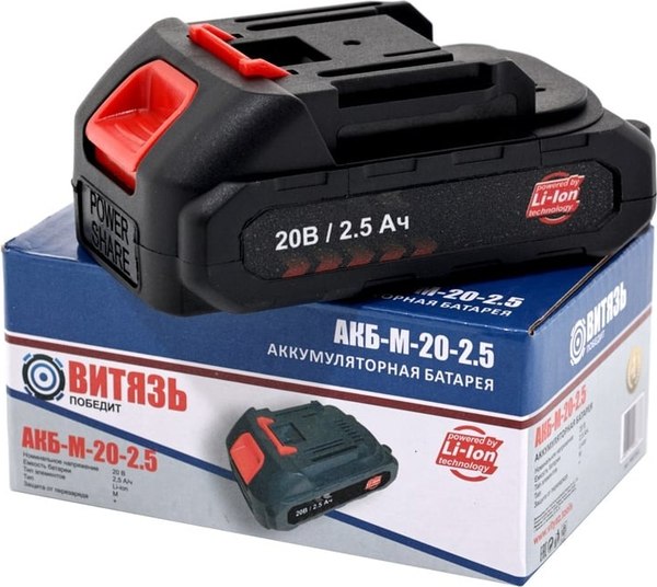 Пила цепная аккумуляторная ВИТЯЗЬ ПЦ-А-220-6 / 18032002-2 (с 2-мя АКБ и ЗУ)