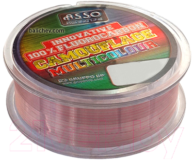Леска флюорокарбоновая Asso Camouflage 100% Fluorocarbon 0.12мм