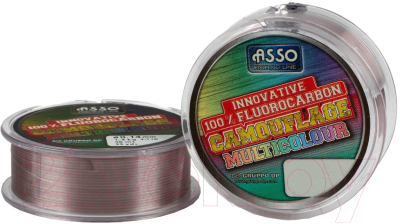 Леска флюорокарбоновая Asso Camouflage 100% Fluorocarbon 0.12мм