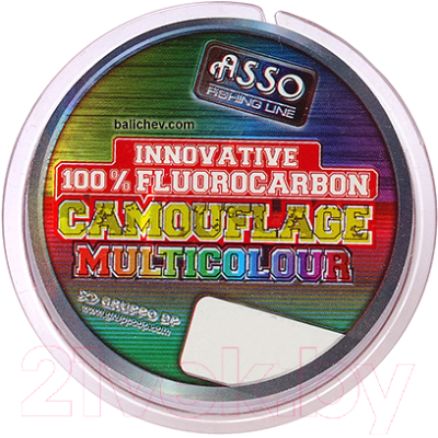 Леска флюорокарбоновая Asso Camouflage 100% Fluorocarbon 0.28мм - фото
