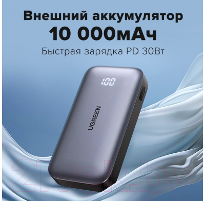 Портативное зарядное устройство Ugreen PB502 10000mAh / 25185