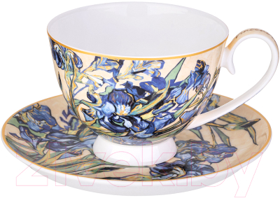 Чашка с блюдцем Lefard Ирисы / 104-1012 - фото