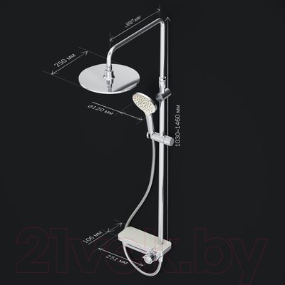 Душевая система со смесителем AM.PM Chiс / F0720700