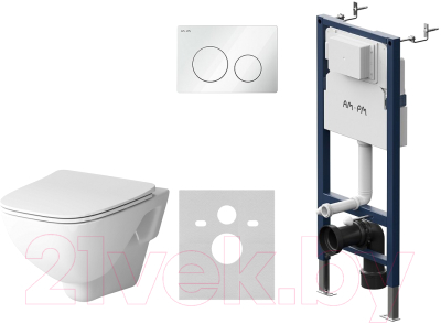 Унитаз подвесной с инсталляцией AM.PM I012709.0101 + X-Joy C851701SC - фото