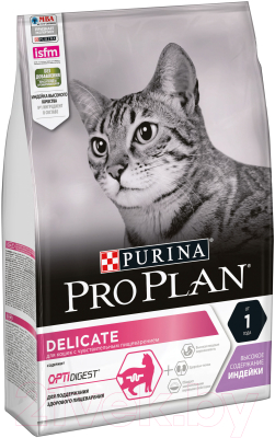 Сухой корм для кошек Pro Plan Delicate с индейкой