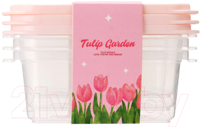 Набор контейнеров Miniso Tulip Garden Collection 0433 - фото
