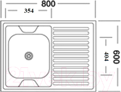 Мойка кухонная КромРус EC-220M RUS L