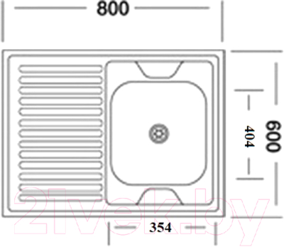 Мойка кухонная КромРус EC-220M RUS R
