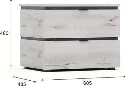 Прикроватная тумба Мебель-КМК 2Я Ривьера КМК 0970.19