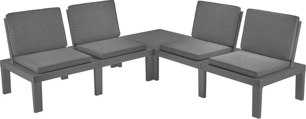 Комплект садовой мебели Ipae Progarden Molok / MOL05CCA (антрацит) - фото