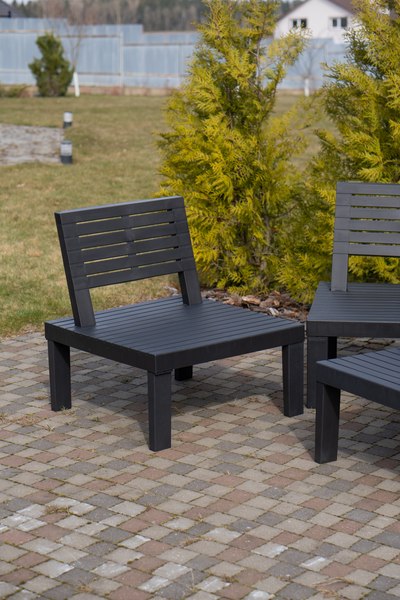 Комплект садовой мебели Ipae Progarden Molok / MOL05CCA (антрацит)
