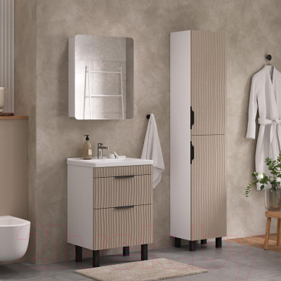 Шкаф-пенал для ванной Volna Lotty 40 (латте)