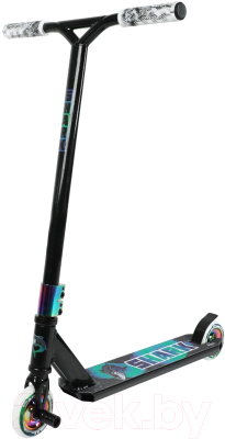 Самокат трюковый Ateox Shark 2024 NEW 100 mm AL HIC / SHARK-BN (3.5кг, черный/нео) - фото