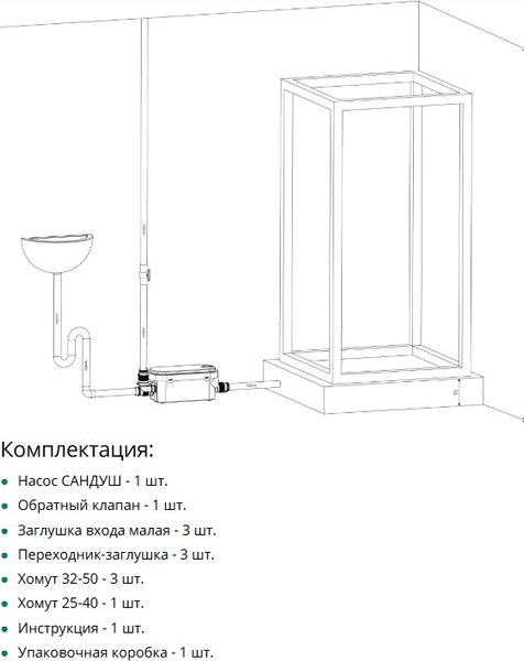 Канализационная установка Ватермакс Сандуш-120