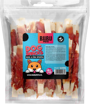Лакомство для собак Bubu Pets Рыбные полосы с уткой / PS0009 - фото