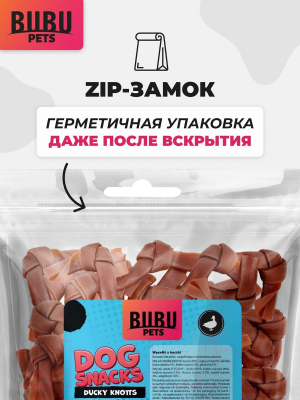 Лакомство для собак Bubu Pets Узелки из утки / PS0029