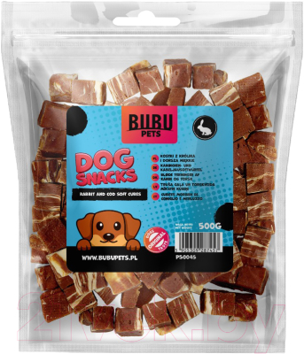 Лакомство для собак Bubu Pets Косточки из кролика и трески, мягкие / PS0045 - фото