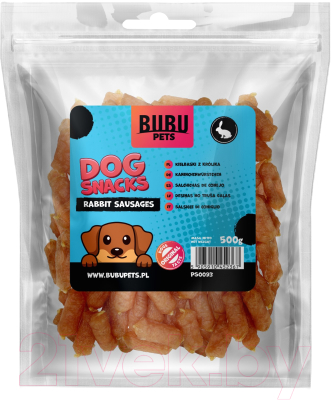 Лакомство для собак Bubu Pets Колбаски из кролика / PS0093 - фото