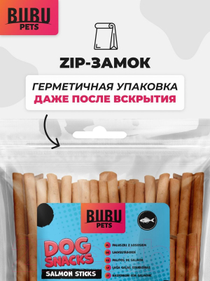 Лакомство для собак Bubu Pets Палочки с лососем / PS0115
