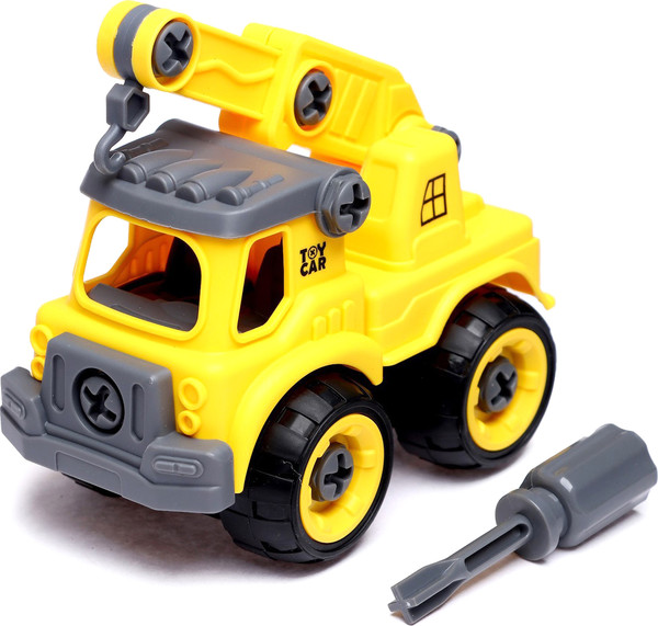 Игрушка-конструктор Sima-Land Машина с краном D915 / 7016005 - фото