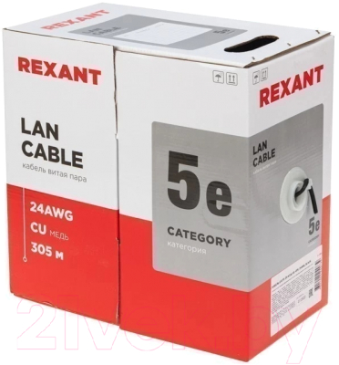 Кабель Rexant U/UTP CAT 5e ZH нг(А)-HF / 01-0065 - фото