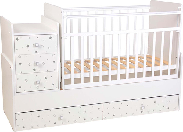 Детская кровать-трансформер Фея 1100 Звездное сияние / 0001033.9.18