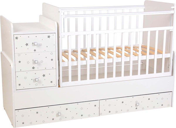 Детская кровать-трансформер Фея 1100 Звездное сияние / 0001033.9.18